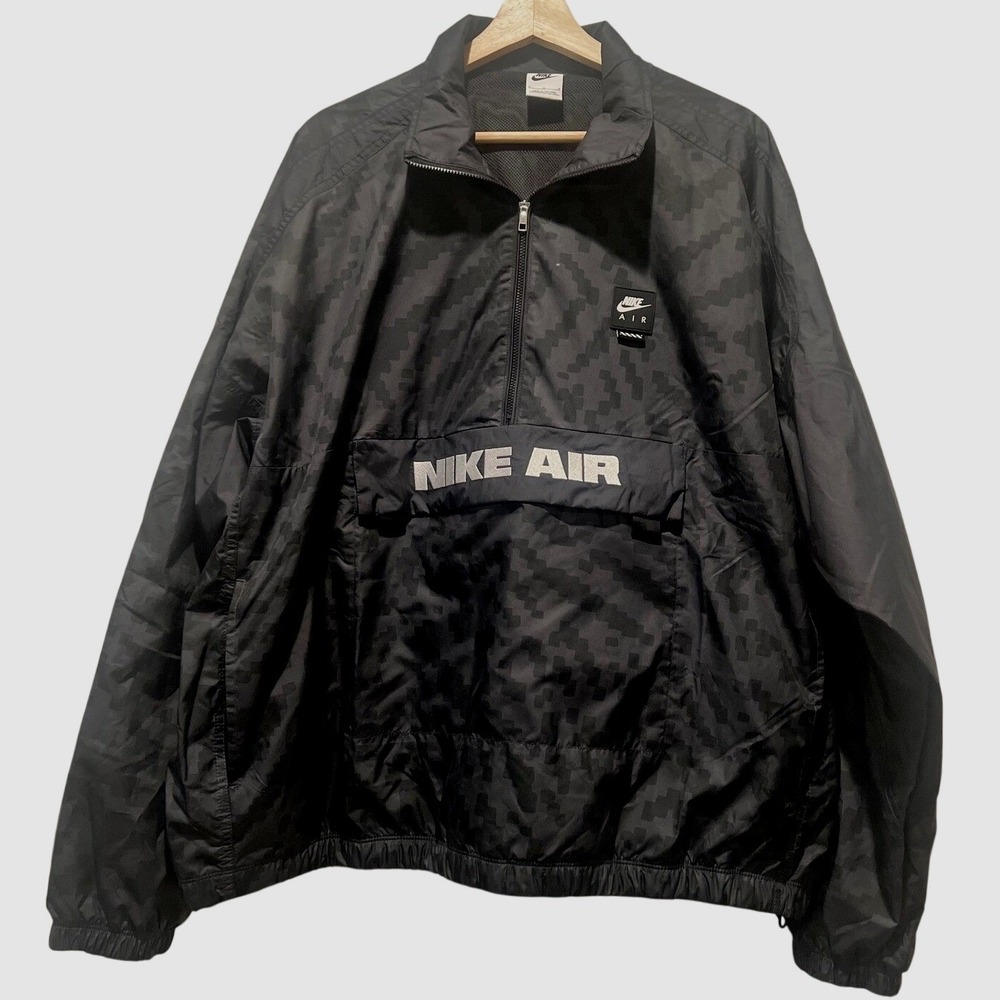 Nike Air Mens Half Zip Jacket Mens Large Anthracite Black Oversized HV0878-060